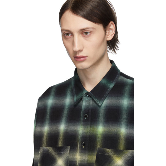 AMIRI dip dye plaid Shirt S チェックシャツ Amiri Multicolor Ombre Plaid Shirt Amiri