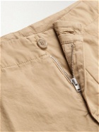 Aspesi - Straight-Leg Garment-Dyed Cotton Bermuda Shorts - Neutrals