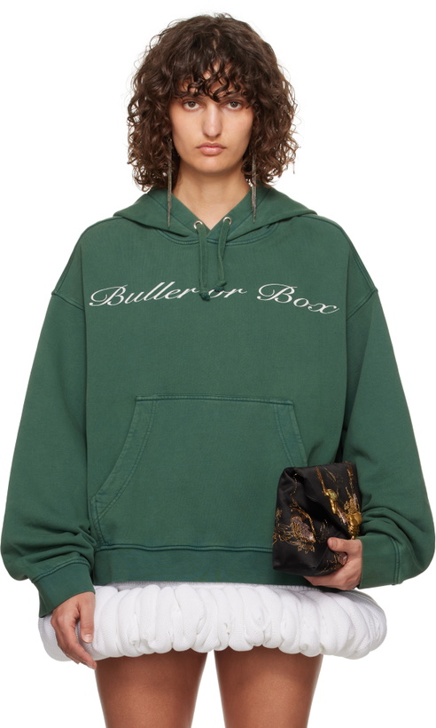 Photo: LAURA ANDRASCHKO Green 'Buller Or Box' Hoodie