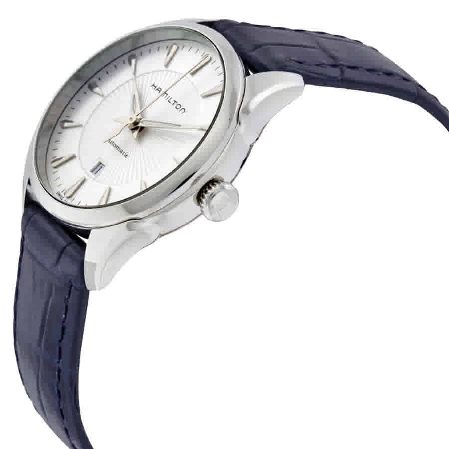 Hamilton Jazzmaster Silver Dial Blue Leather Ladies Watch H42215651