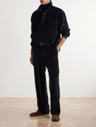 Aimé Leon Dore - Cotton-Corduroy Zip-Up Sweatshirt - Black