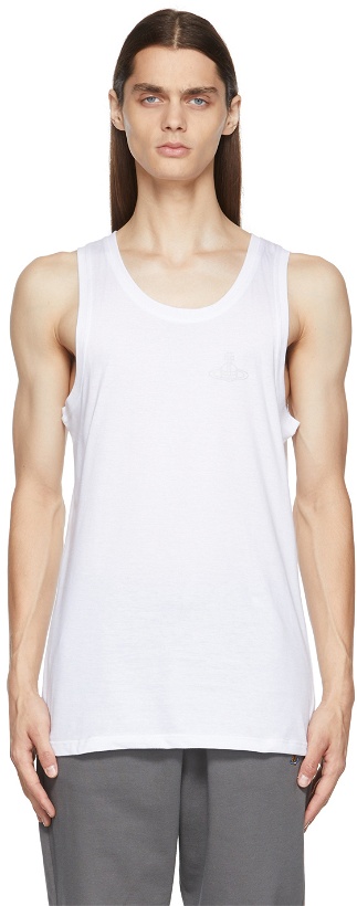 Photo: Vivienne Westwood Two-Pack White Logo Tank Tops