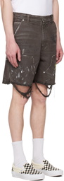 PALY Brown 'This Guy's' Double Knee Shorts