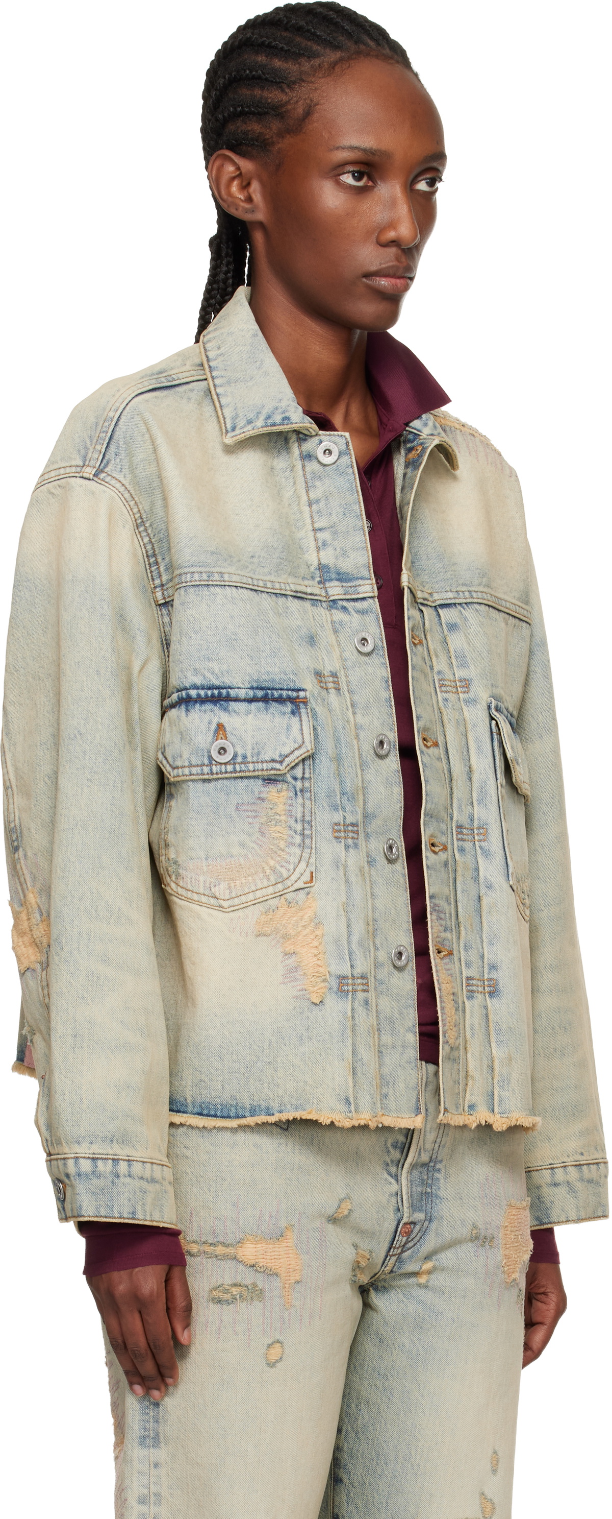 Kenzo Blue Kenzo Paris Denim Trucker Jacket