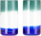 The Conran Shop Blue & Green Ombre Highball Glass Set