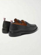 Thom Browne - Pebble-Grain Leather Penny Loafers - Black