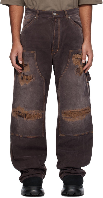 Photo: B1ARCHIVE Brown Wide Leg Carpenter Trousers