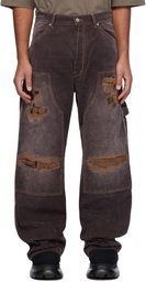 B1ARCHIVE Brown Wide Leg Carpenter Trousers