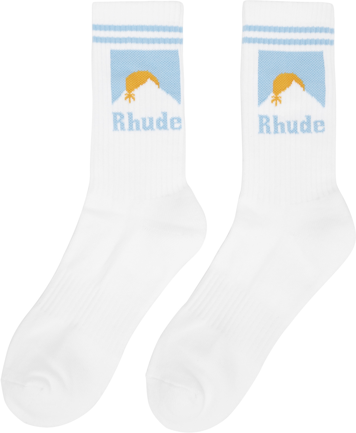 Rhude White Moonlight Socks