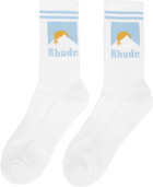Rhude White Moonlight Socks