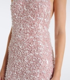 Là Fuori Isolde sequined halterneck gown