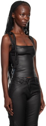 Ottolinger Black Dirndl Faux-Leather Tank Top