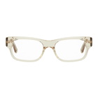 RETROSUPERFUTURE Beige Numero 74 Rectangle Glasses