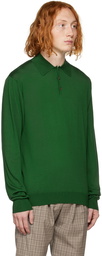 King & Tuckfield Green Classic Long Sleeve Polo