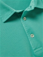 Loro Piana - Cotton-Piqué Polo Shirt - Blue