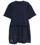 See By Chloé Broderie anglaise cotton sweatshirt dress