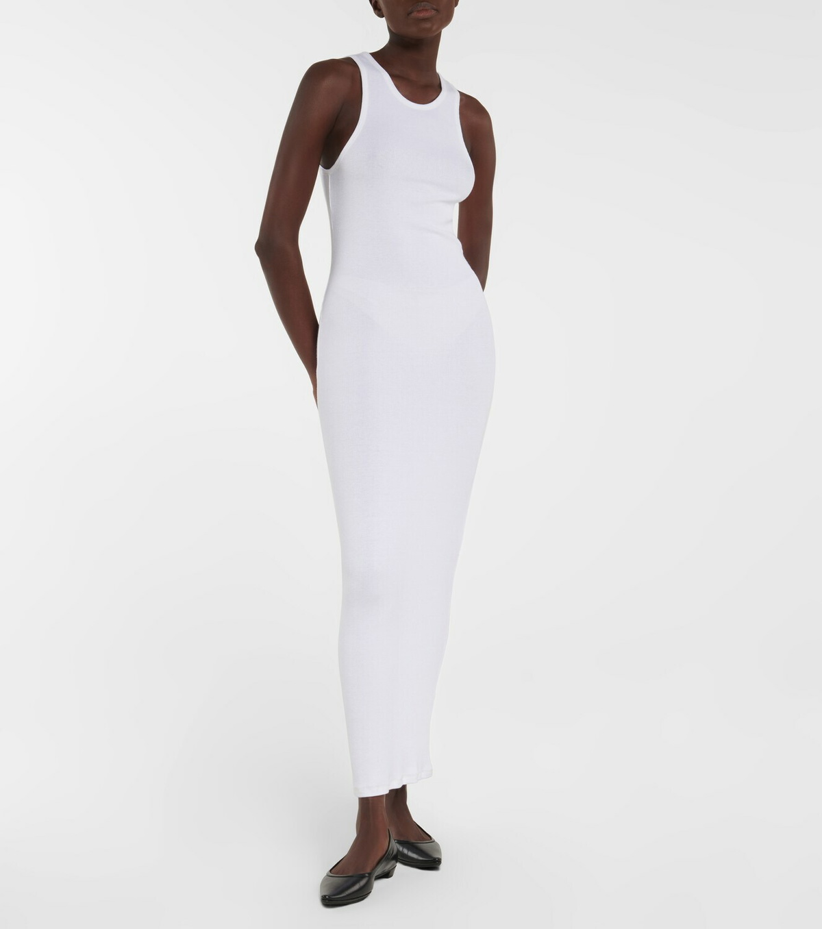 The Row Tikea ribbed-knit maxi dress