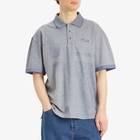 Polar Skate Co. Men's Pique Surf Polo Shirt in Heather Blue