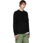 Stone Island Black Knit Crewneck Sweater