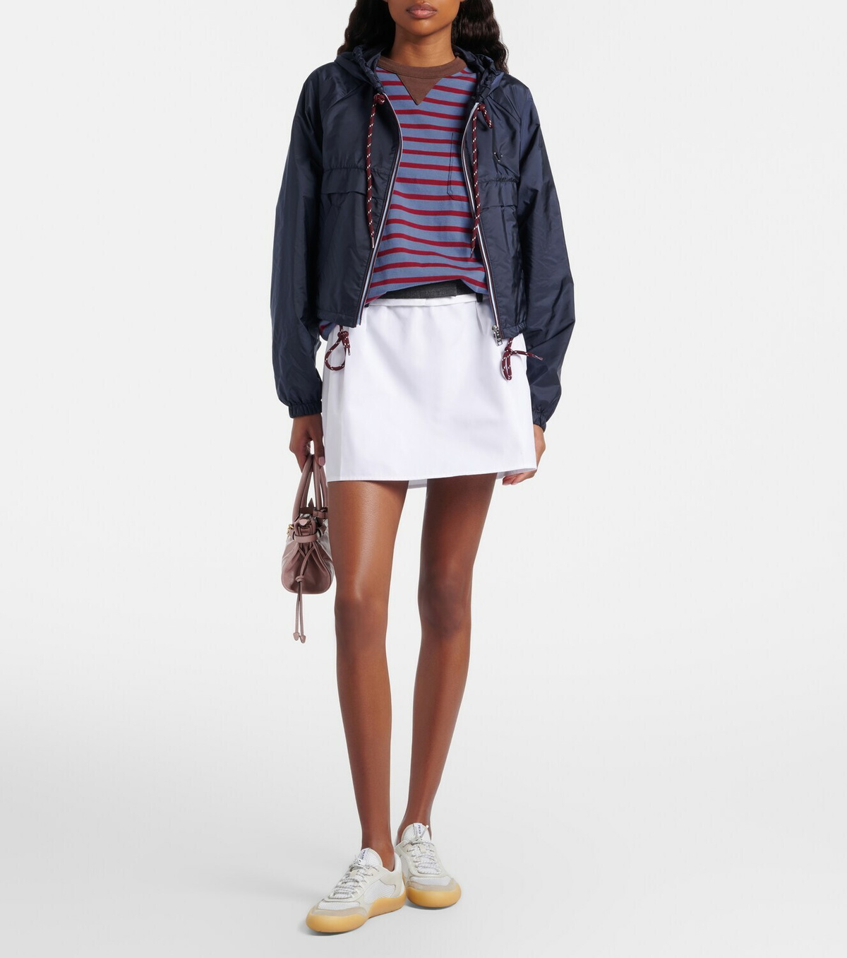 Prada Speedrock leather-trimmed sneakers