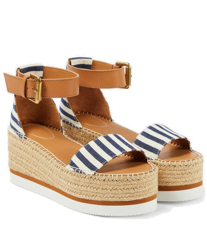 Photo: See By Chloé Glyn striped espadrille wedges