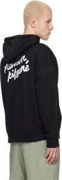 Maison Kitsuné Black 'Maison Kitsuné' Handwriting Oversize Hoodie