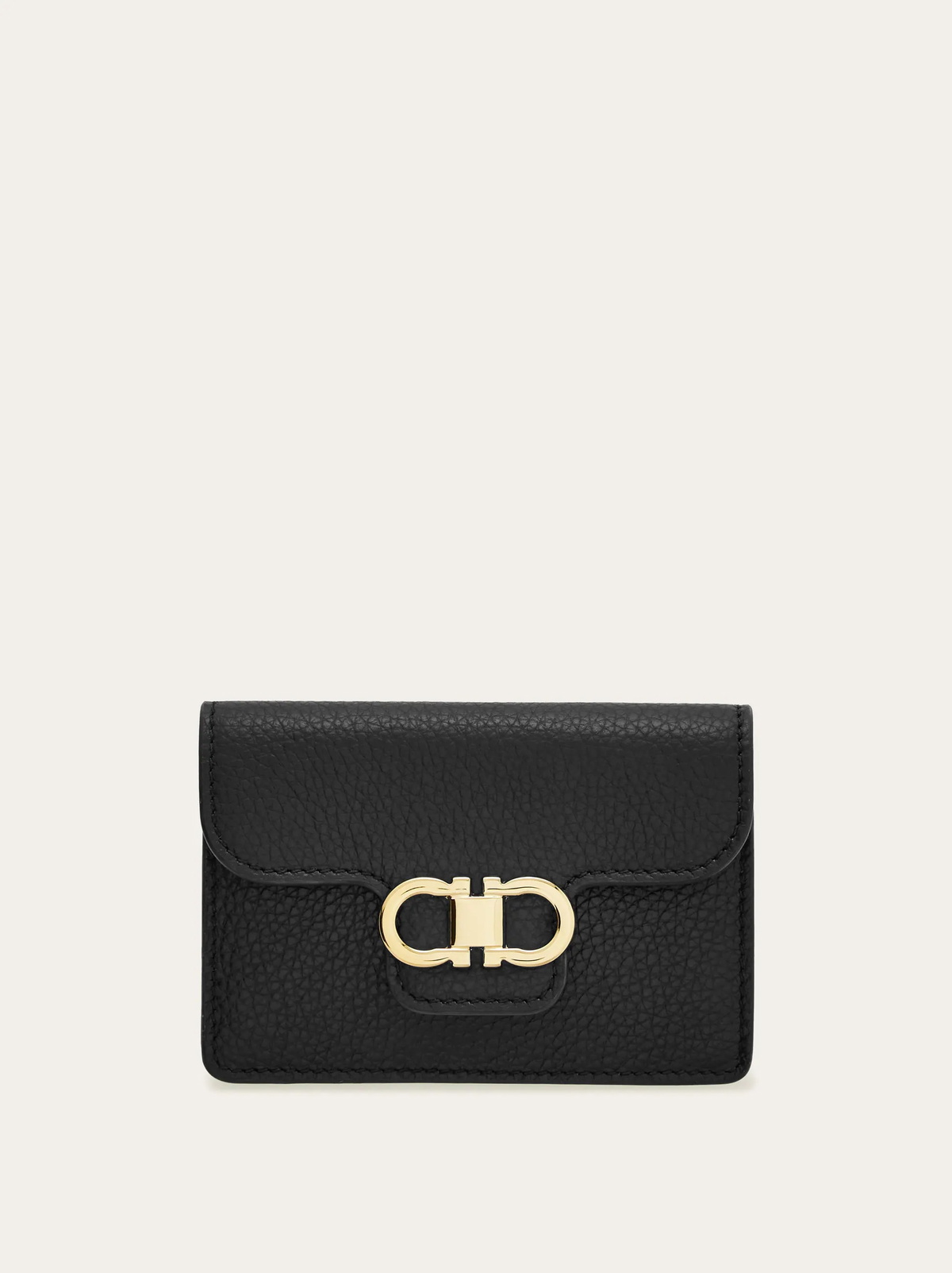 Ferragamo Womens Gancini key holder in Black