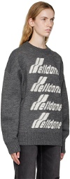 We11done Gray Intarsia Sweater