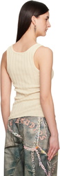Acne Studios Off-White Open Cotton Tank Top