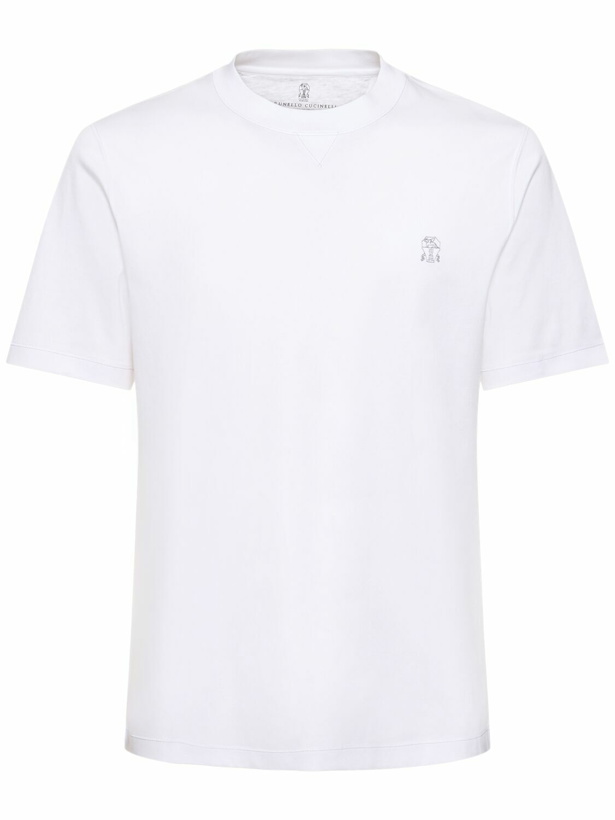 Photo: BRUNELLO CUCINELLI Brunello Cucinelli Cotton Logo T-shirt