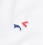 Maison Kitsuné - Logo-Appliquéd Cotton-Piqué Polo Shirt - White