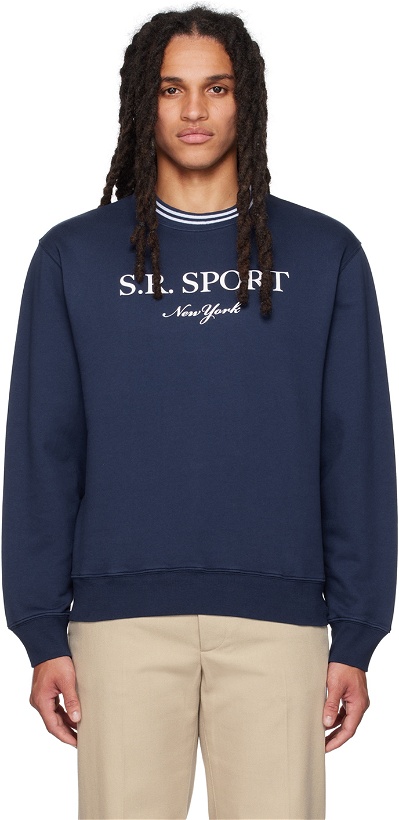 Photo: Sporty & Rich Blue 'S.R. Sport' Sweatshirt