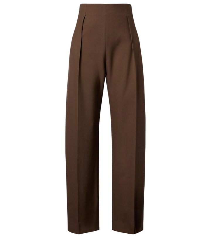 Photo: Khaite Somera pleated virgin wool straight pants