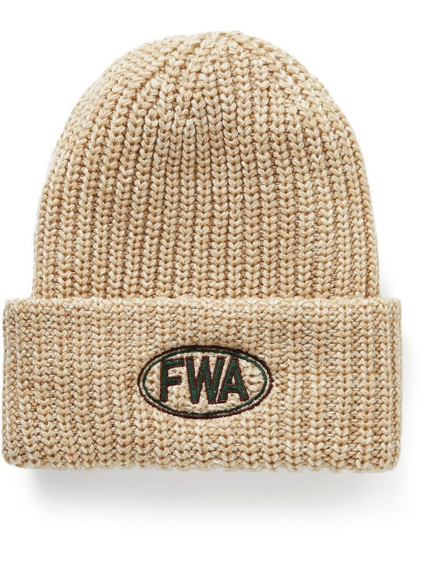 Photo: FRIENDS WITH ANIMALS - Logo-Embroidered Ribbed-Knit Beanie