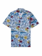 Massimo Alba - Venice Camp-Collar Printed Cotton Shirt - Blue