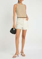 Frame The Bauble Open-knit Tank Cream