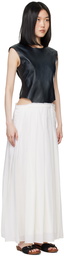 Gabriela Hearst Black & White Mina Leather Maxi Dress