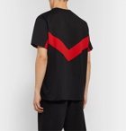 Givenchy - Panelled Cotton-Jersey T-Shirt - Black