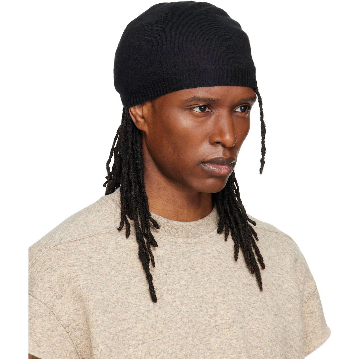 Rick Owens Black Tower Medium Beanie
