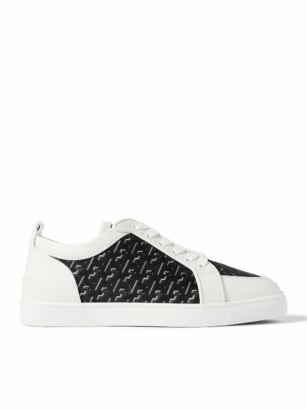 Photo: Christian Louboutin - Rantulow Rubber-Trimmed Mesh and Leather Sneakers - White