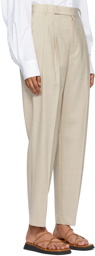 DRAE Beige Wool Summer Trousers