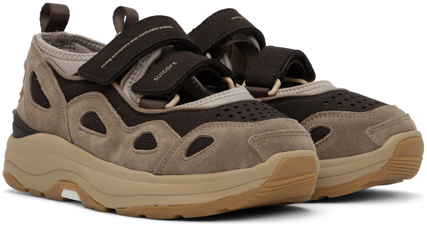 SUICOKE Brown & Beige AKK-ab Sneakers