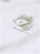 Reese Cooper® - Camp-Collar Printed Cotton-Poplin Shirt - White
