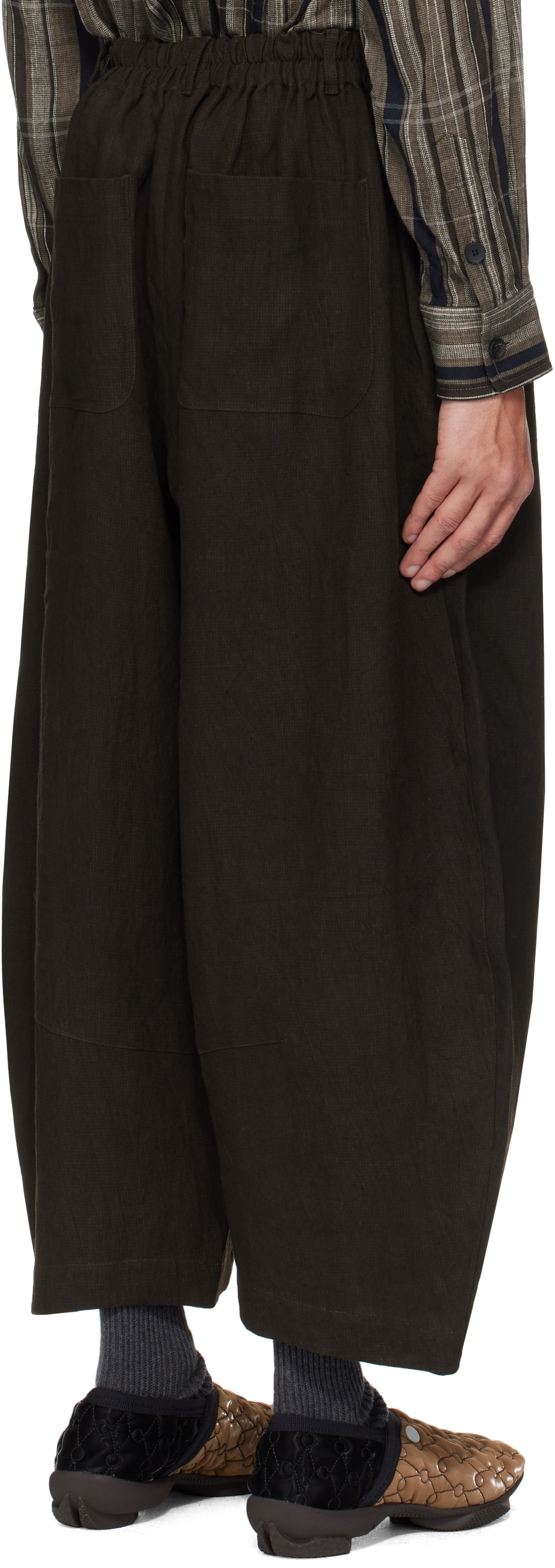Aviva Jifei Xue Brown Cocoon Trousers