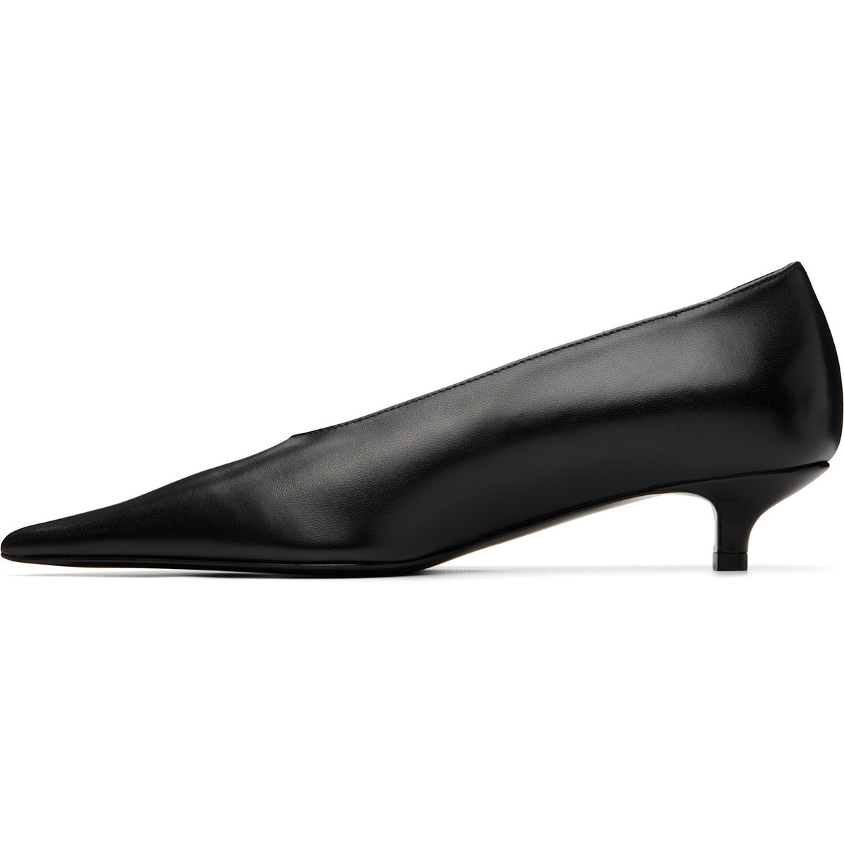 TOTEME Black Sharp Nappa Kitten Heels