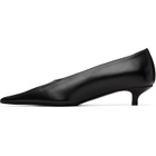 TOTEME Black Sharp Nappa Kitten Heels