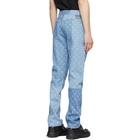 Marine Serre SSENSE Exclusive Blue Allover Moon Jeans