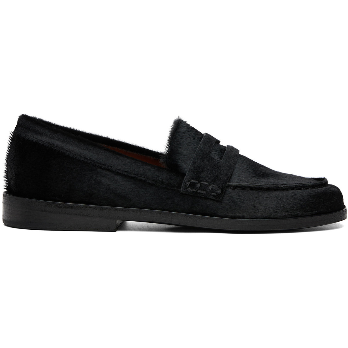 Marsèll Black Mocasso Short Hair Leather Loafers