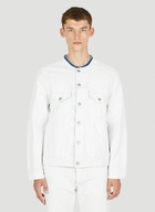 Bianchetto Collarless Denim Jacket in White