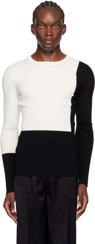 Photo: Peter Do White & Black Color Block Sweater